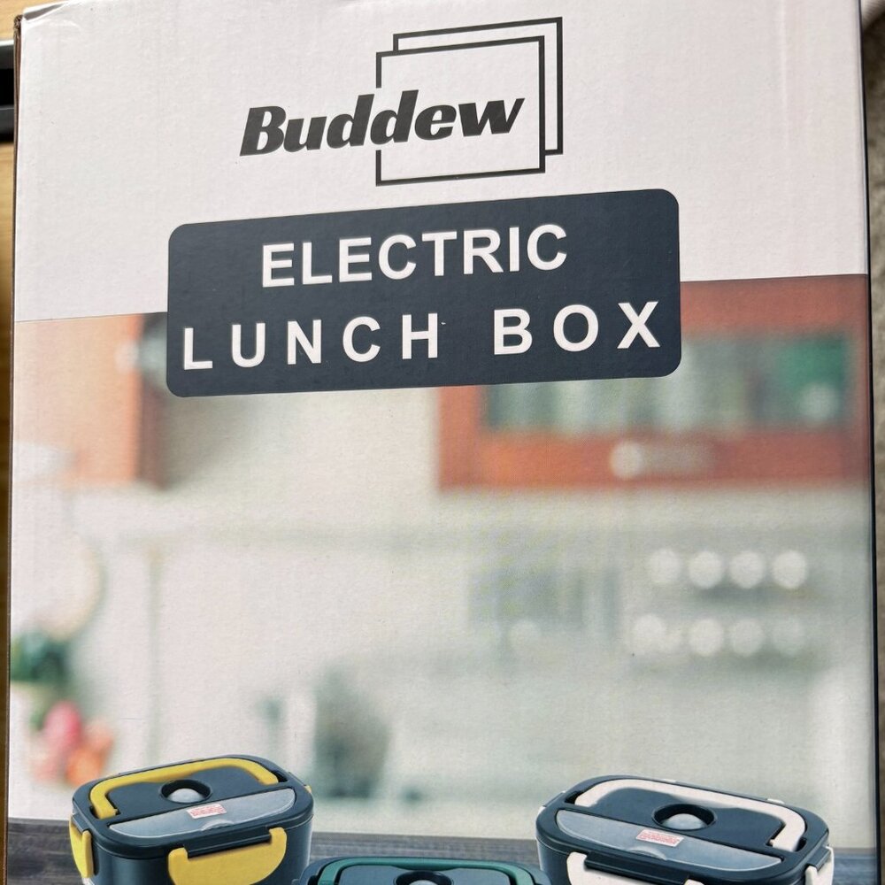 Buddew Electric Lunch Box 1.5L Heated Food Warmer w/ Insulated Bag NEW